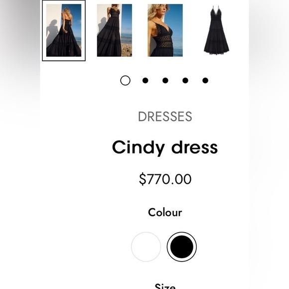 Charo Ruiz Cindy lace maxi cotton dress essentials collection NWT - Picture 10 of 16